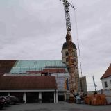 Während der Restaurationsarbeiten an der Wallfahrtskirche Mariä Himmelfahrt am Bogenberg, kommen ...
